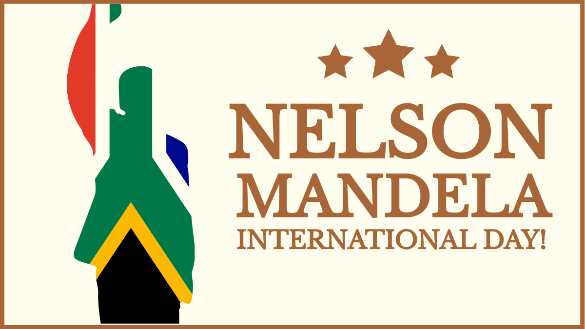 Nelson Mandela International Day Vector Background Template