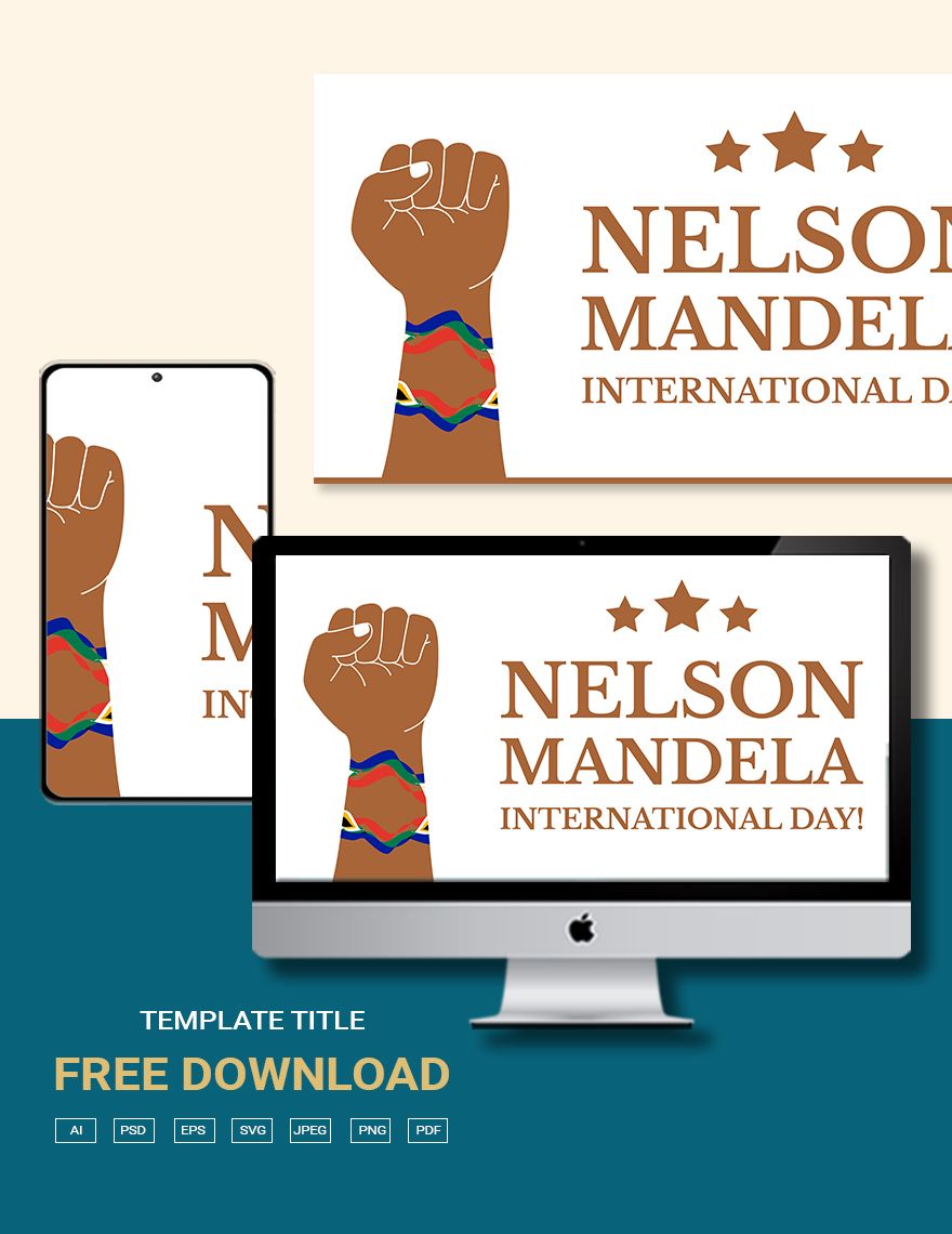Nelson Mandela International Day Banner Background