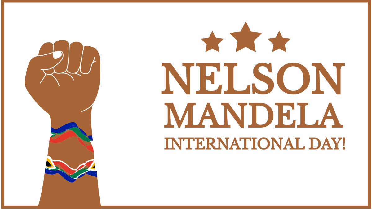 Nelson Mandela International Day Banner Background Template