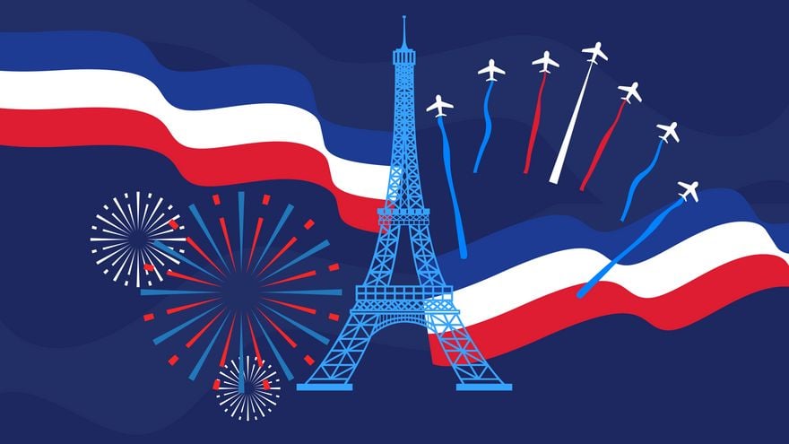 Free Bastille Day Design Background