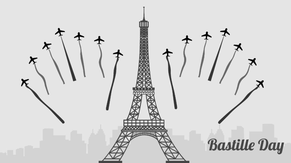 Bastille Day Drawing Background Template