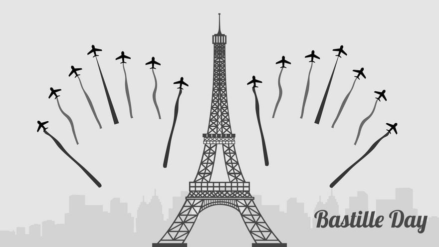 Free Bastille Day Drawing Background in PDF, Illustrator, PSD, EPS, SVG, JPG, PNG
