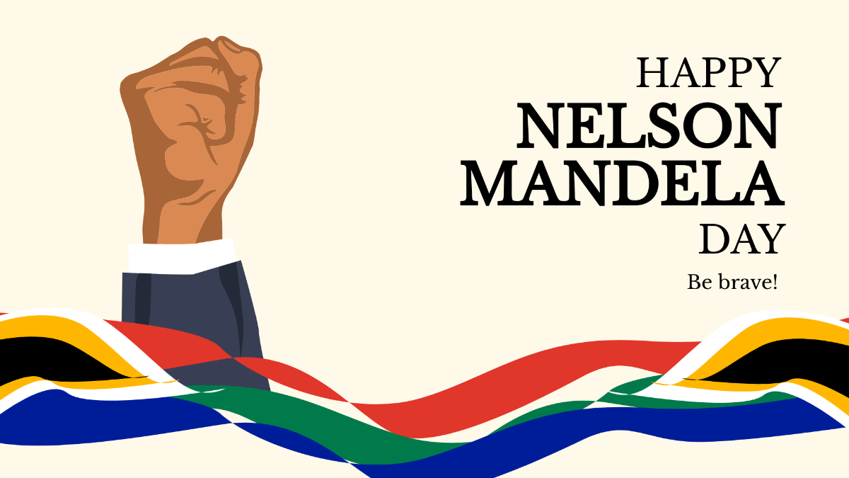 Nelson Mandela International Day Wishes Background Template
