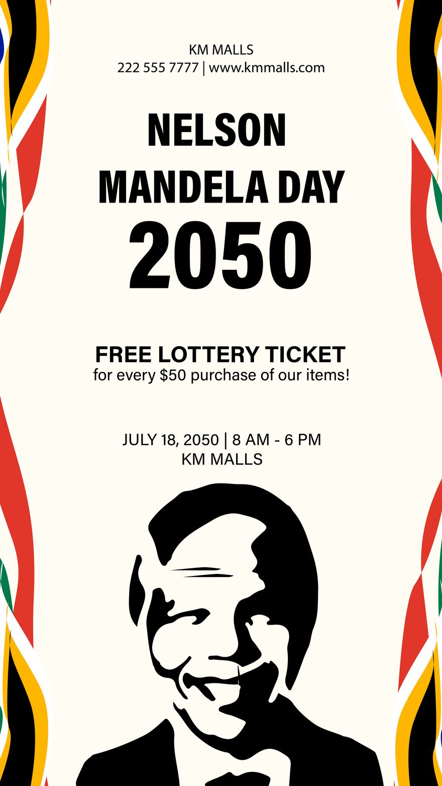 Nelson Mandela International Day Flyer Background