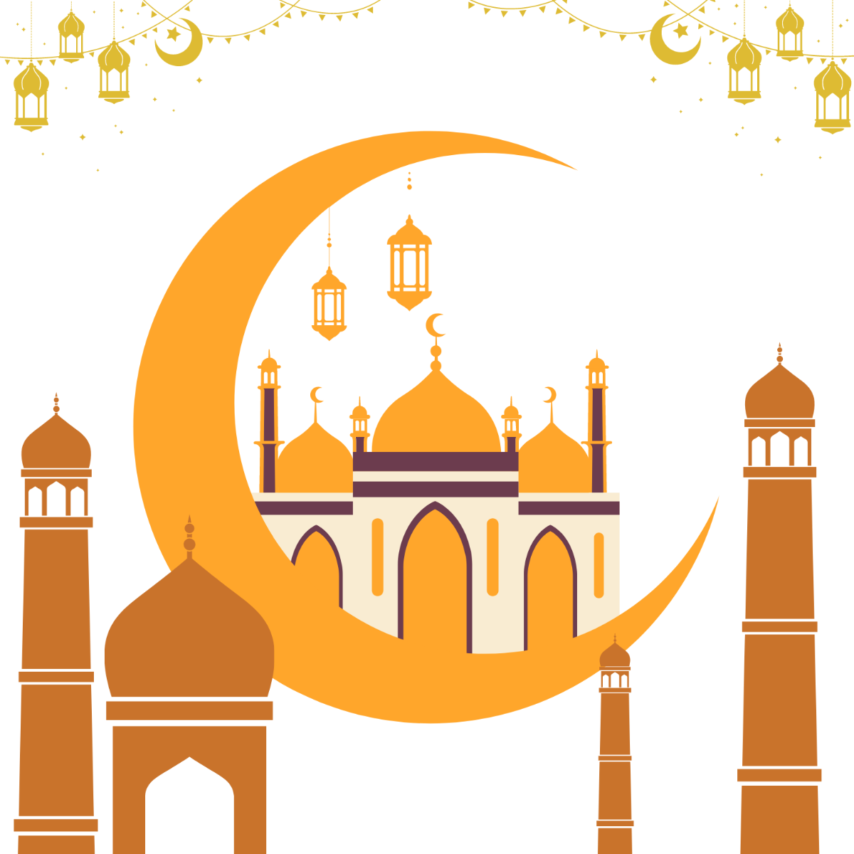 Eid al-Fitr Icon Vector Template