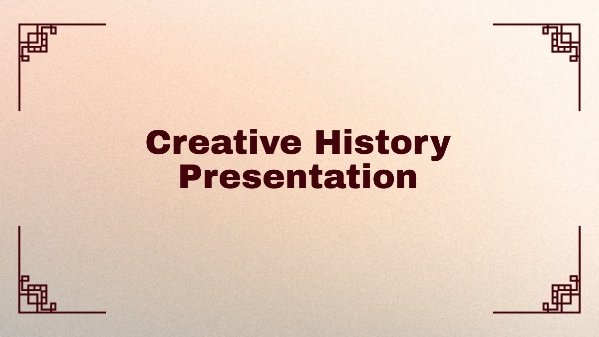 Creative History Presentation Template
