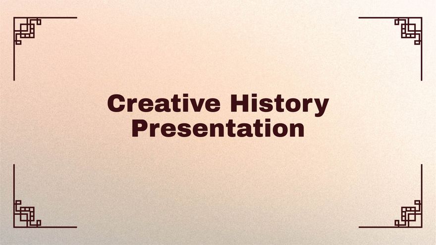 Free Creative History Presentation Template to Edit Online