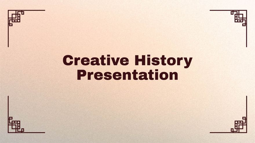 Creative History Presentation