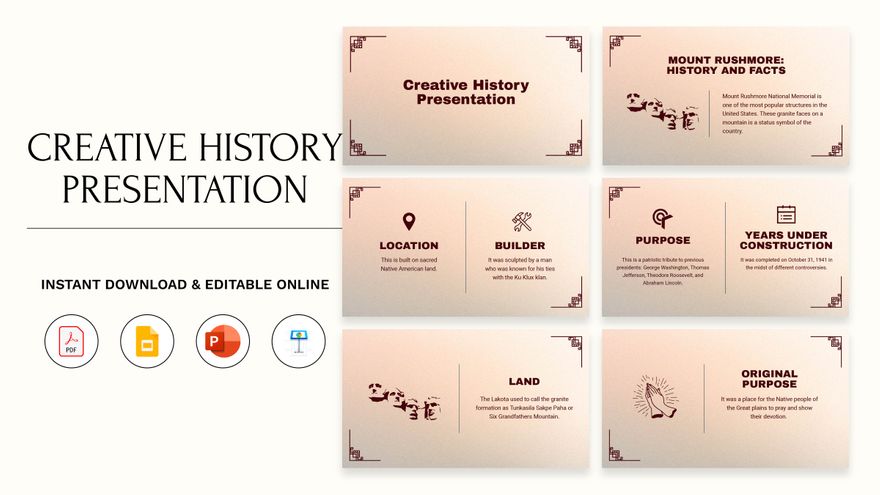 Creative History Presentation in PowerPoint, Apple Keynote, PDF, Google Slides - Download | Template.net