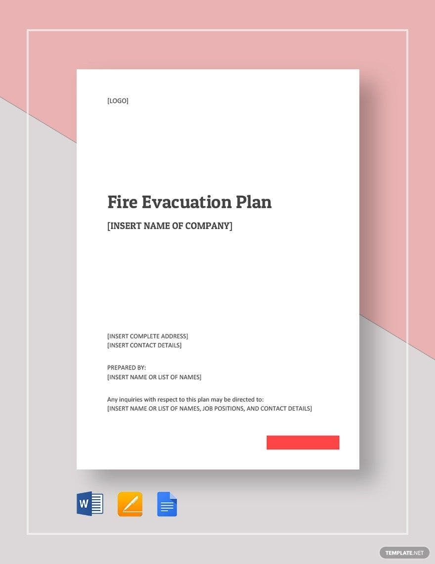 Fire Evacuation Plan Template Google Docs Word Apple Pages Fire Evacuation Plan Template Google Docs Word Apple Pages