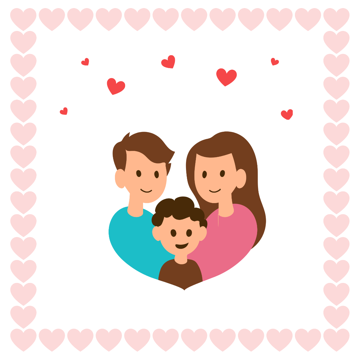 Free Parents' Day Clipart Vector Template