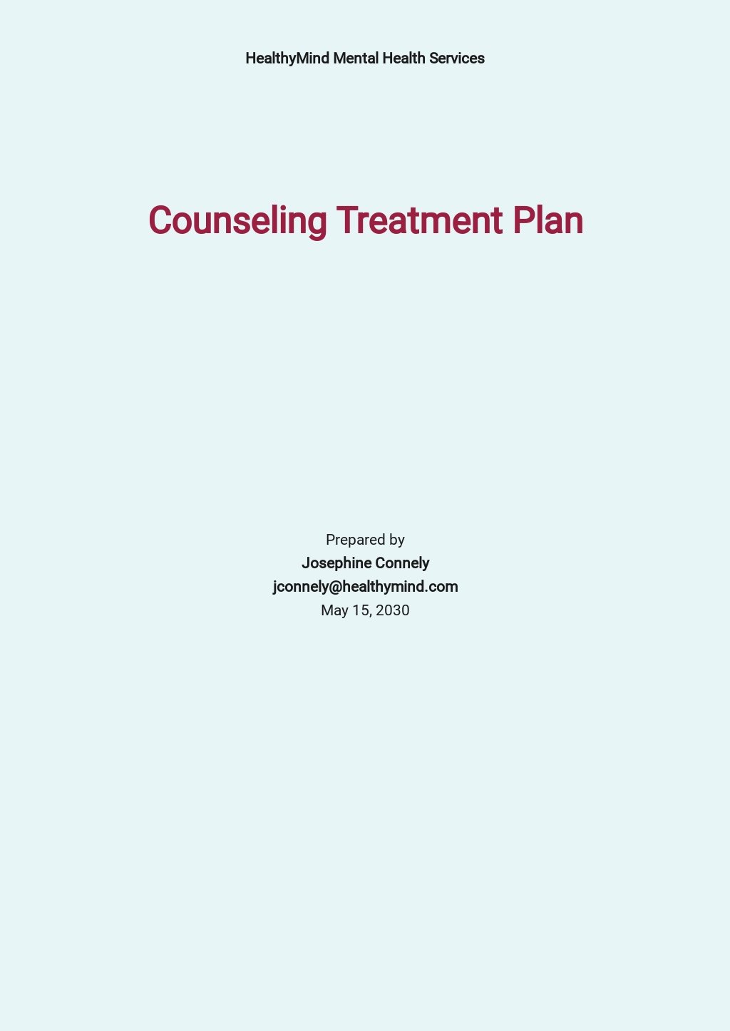 sample business plan for private counseling practice