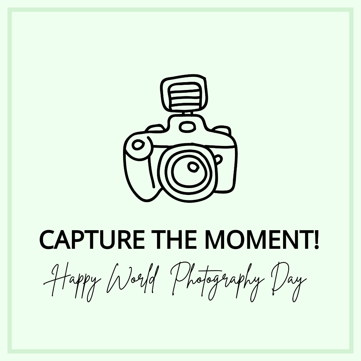 World Photography Day Wishes Vector Template