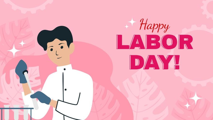 Free Labor Day Pink Background in PDF, Illustrator, PSD, EPS, SVG, JPG, PNG