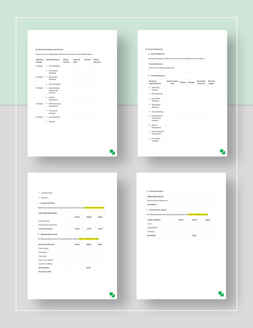Accounting Firm Marketing Plan Template