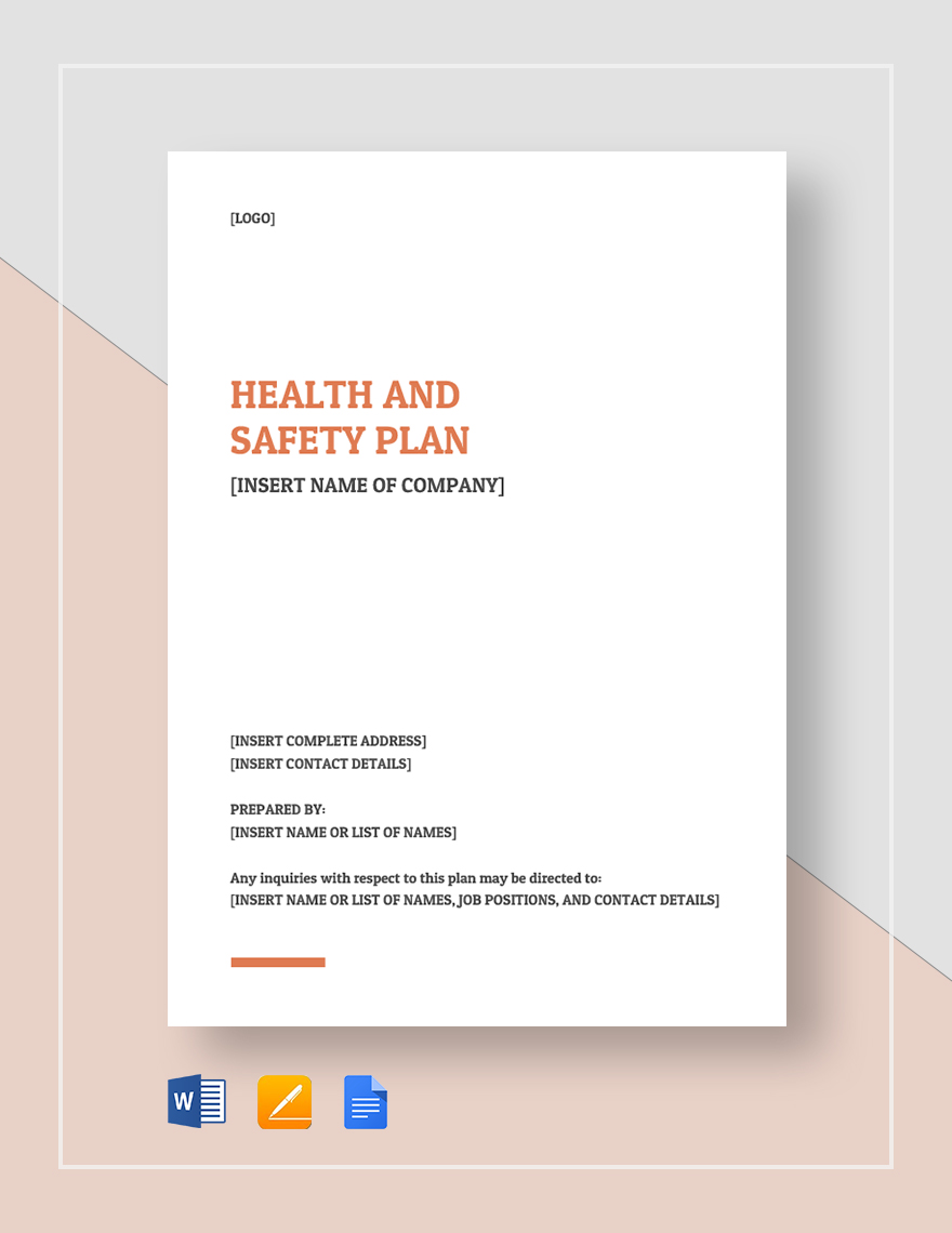 Health And Safety Plan Templates 14 Docs Free Downloads Template