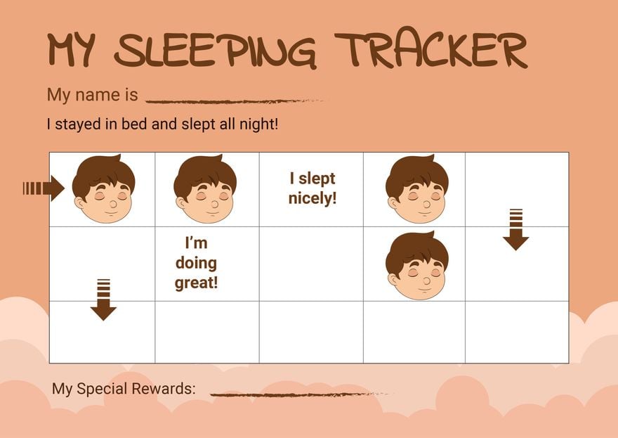 Visual Toddler Sleep Chart in PDF, Illustrator