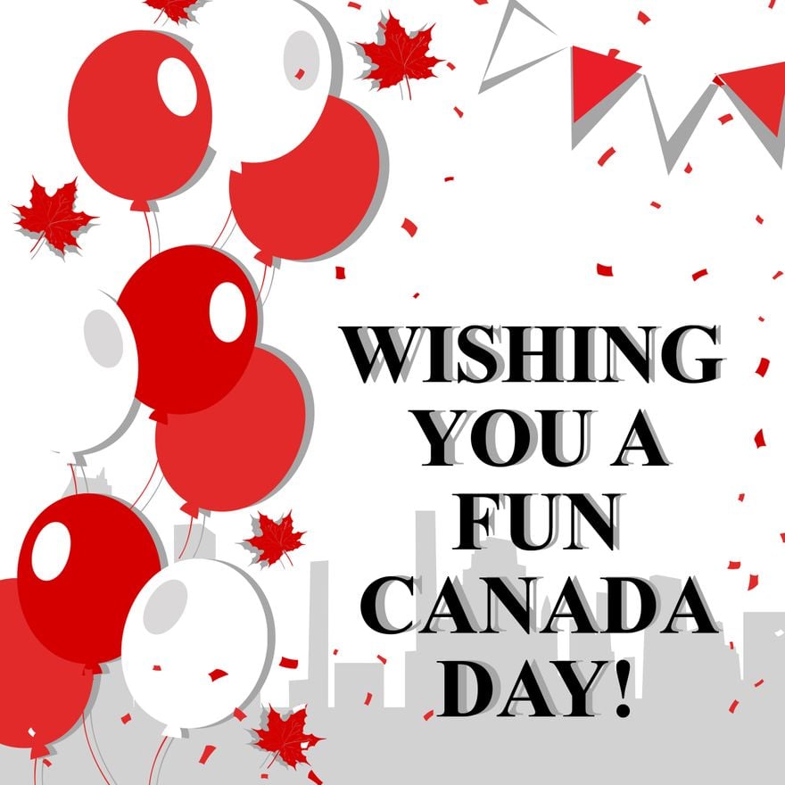Canada Day Wishes Vector