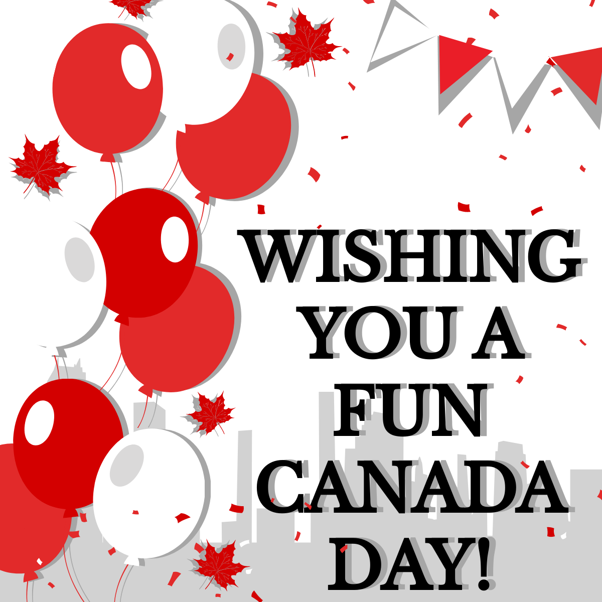 Canada Day Wishes Vector Template