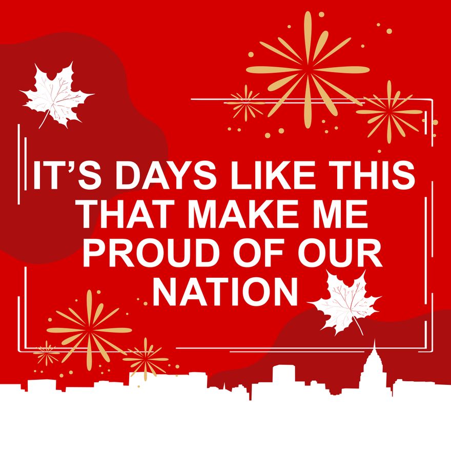 Free Canada Day Quote Vector