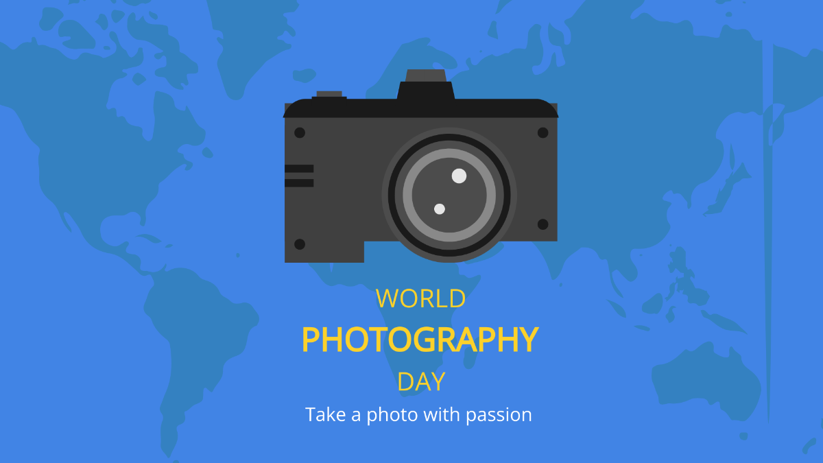 World Photography Day Wishes Background Template