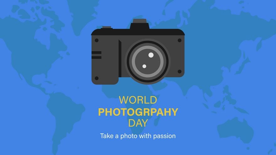 Free World Photography Day Invitation Background - EPS, Illustrator, JPG,  PSD, PNG, PDF, SVG 
