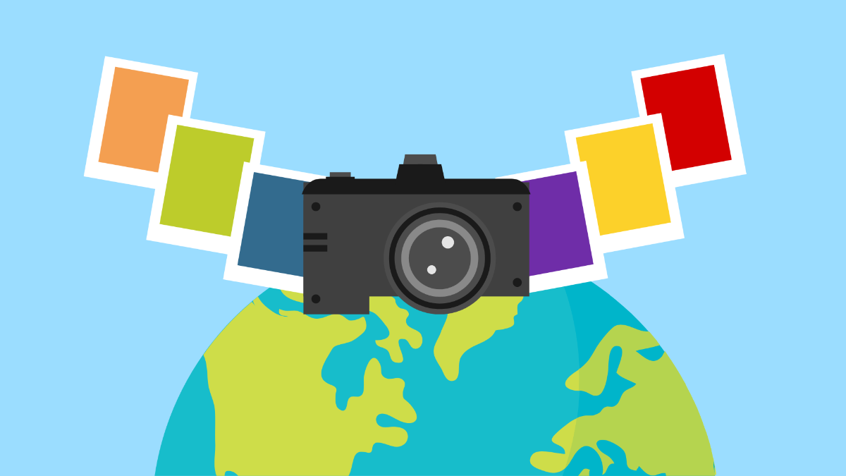 World Photography Day Background Template