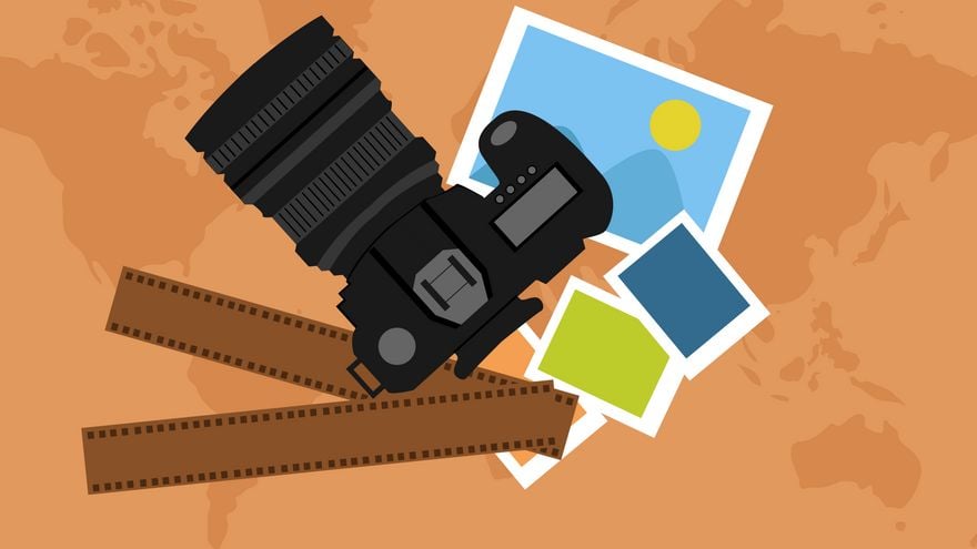 Free World Photography Day Vector Background in PDF, Illustrator, PSD, EPS, SVG, JPG, PNG