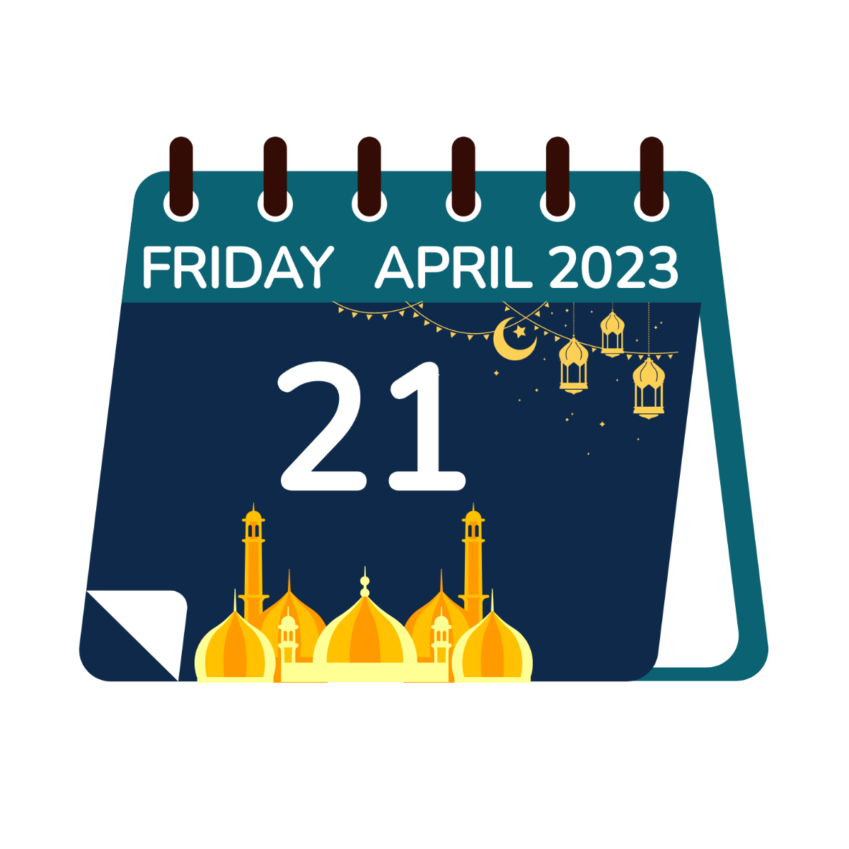 Eid al-Fitr Calendar Vector Template