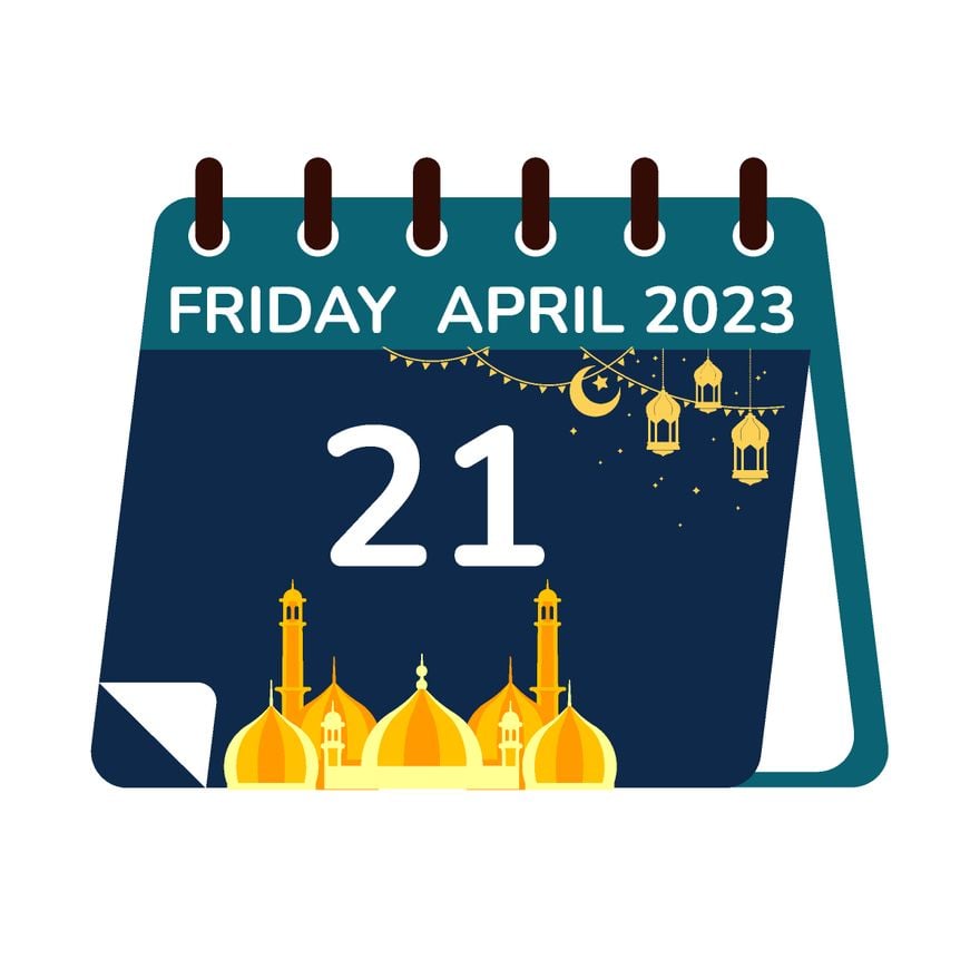 Eid alFitr Calendar Vector in EPS, Illustrator, JPG, PSD, PNG, SVG