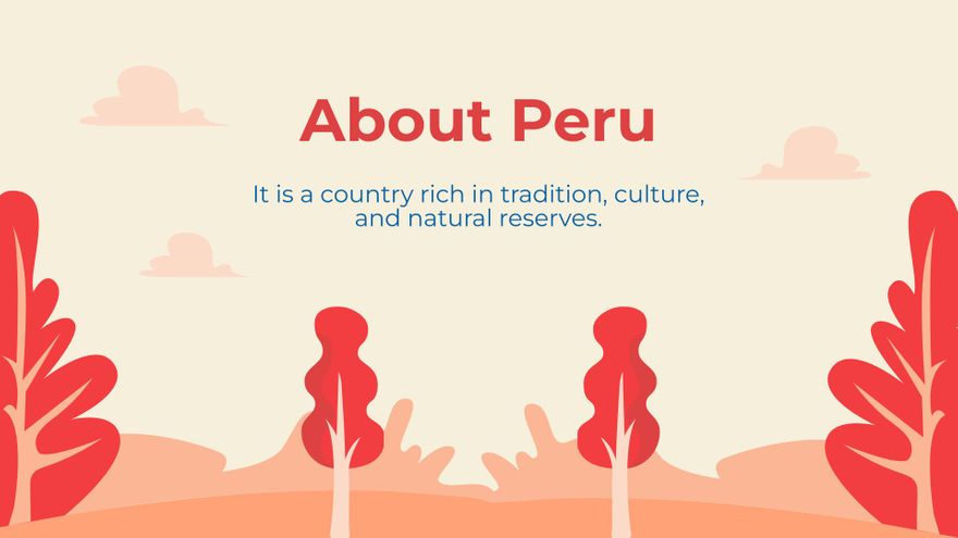 Free Peru Tour Recommendations Presentation Template to Edit Online