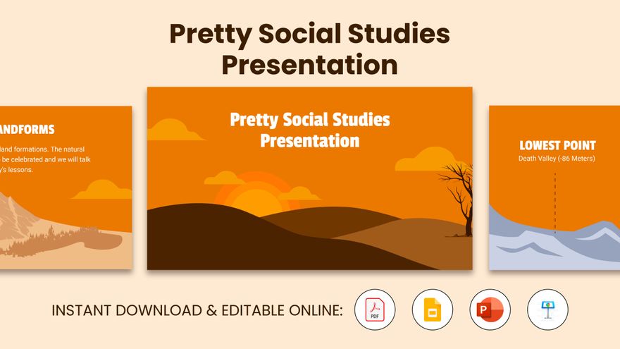 Pretty Social Studies Presentation in PDF, PowerPoint, Google Slides, Apple Keynote