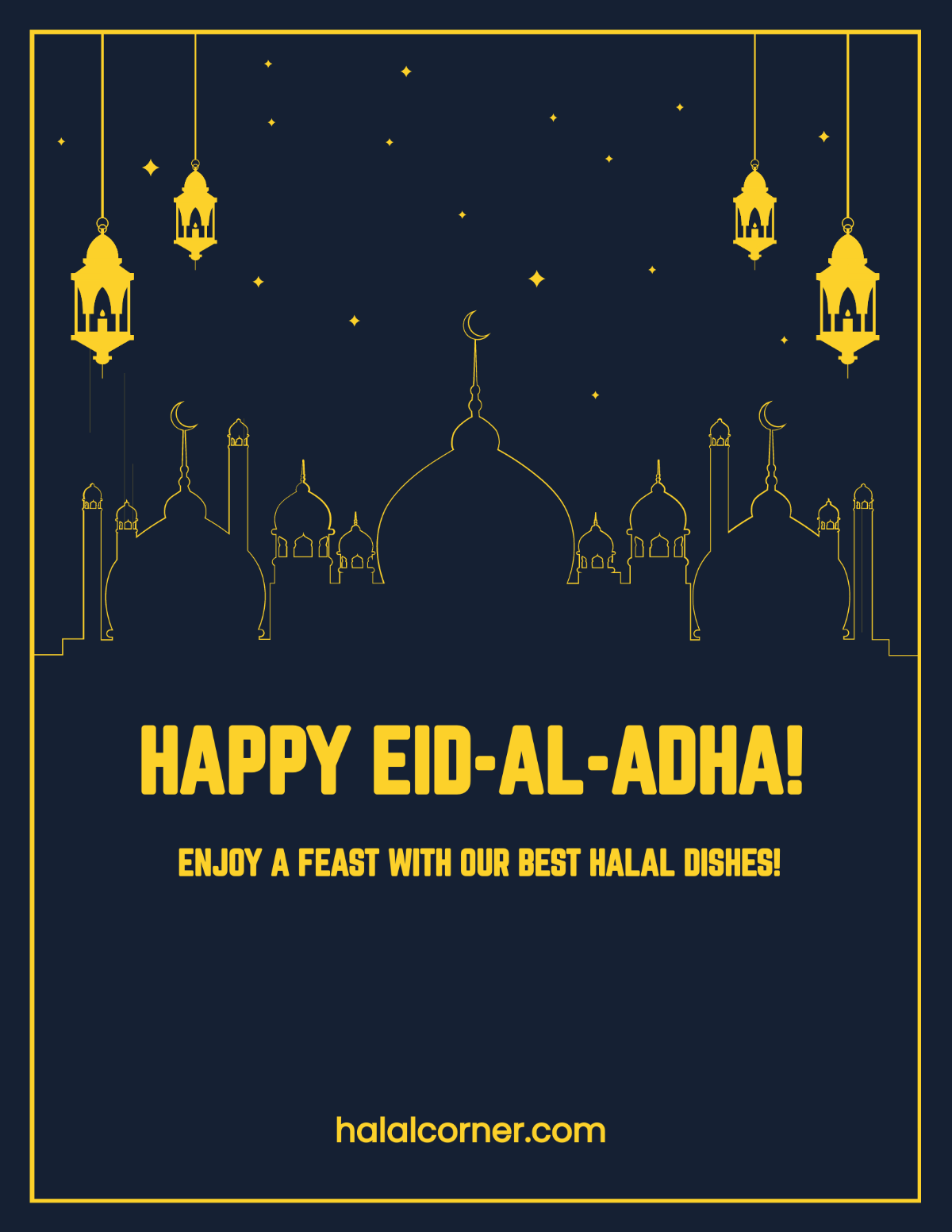 Eid al-Adha Flyer Background Template