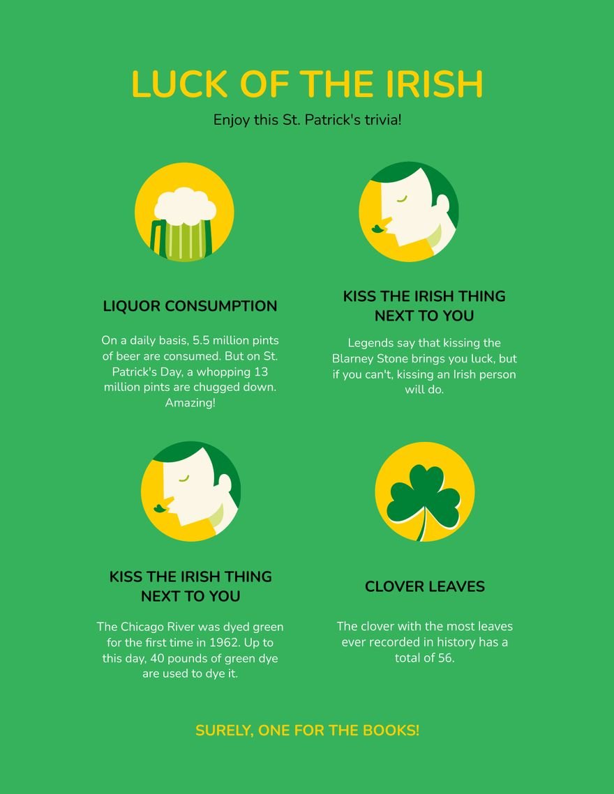 St. Patrick's Day Infographic Template