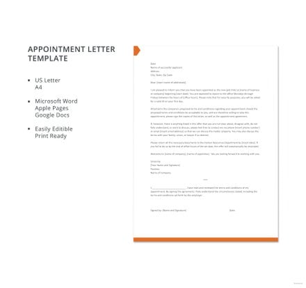 Real Estate Agent Appointment Letter Template: Download ...