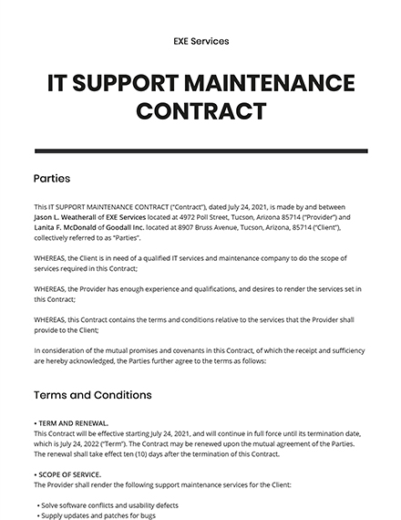 free-maintenance-contract-template-download-in-word-google-docs