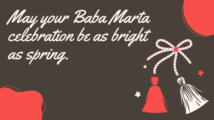 Free Baba Marta Wishes Background