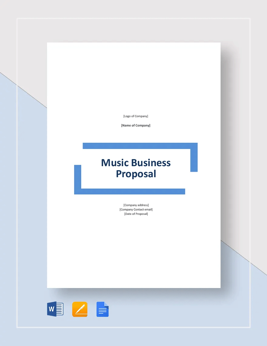 Music Business Proposal Template