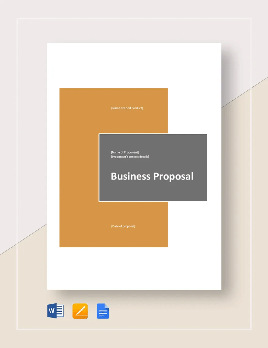 Food Product Proposal Template