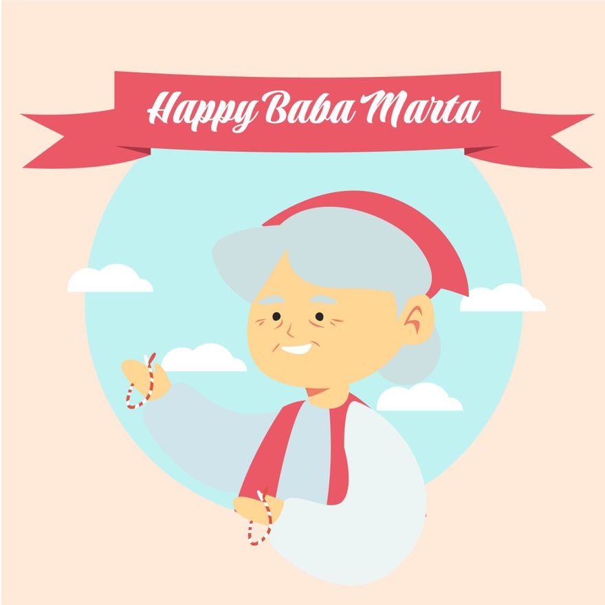 Happy Baba Marta Vector