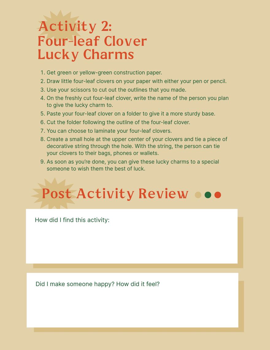 Free St. Patrick's Day Activity Workbook Template to Edit Online Free St. Patrick's Day Activity Workbook Template to Edit Online