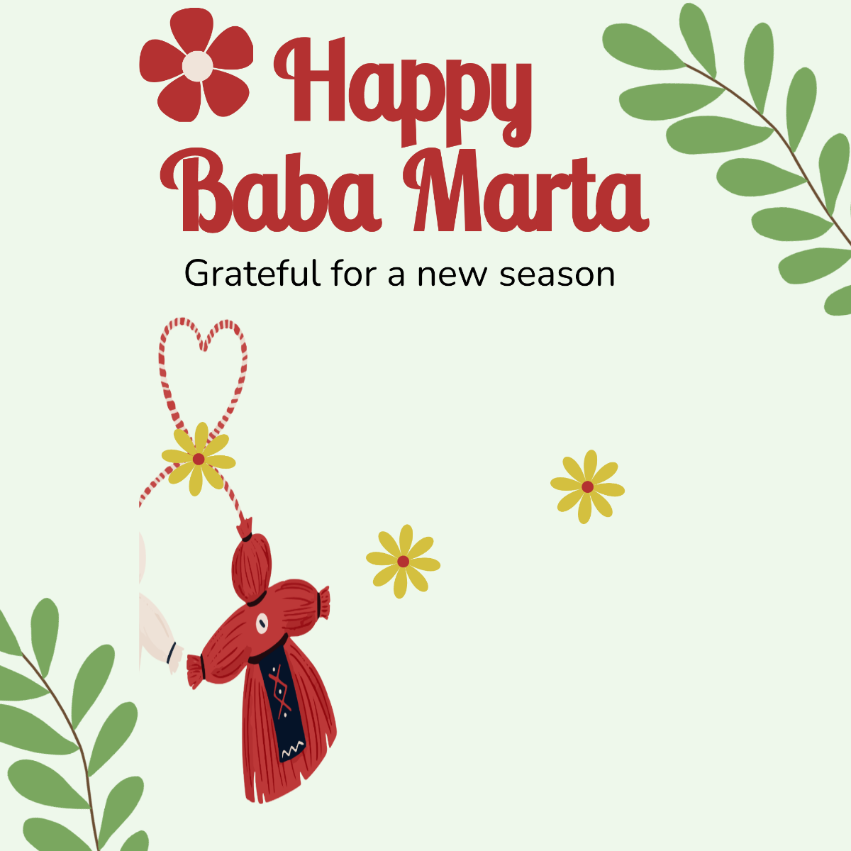 Free Baba Marta Instagram Post Template
