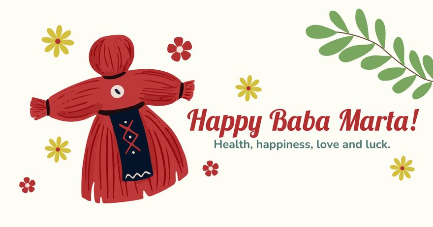 Free Baba Marta FB Post Template to Edit Online