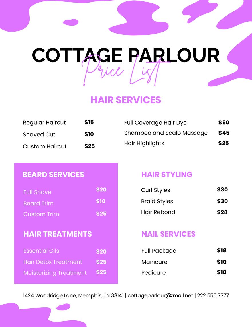 Vintage Barber Price List In Illustrator PSD Word Download Vintage Barber Price List In Illustrator PSD Word Download