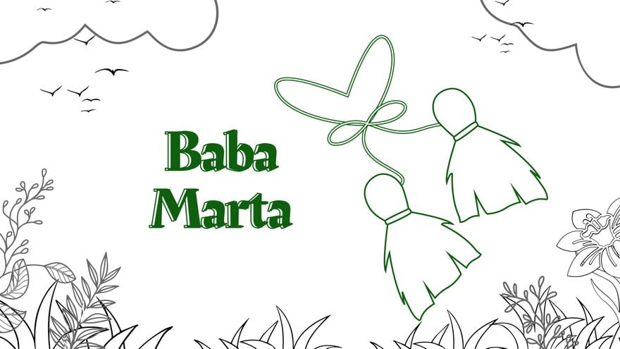 Free Baba Marta Drawing Background in PDF, Illustrator, PSD, EPS, SVG, JPG, PNG