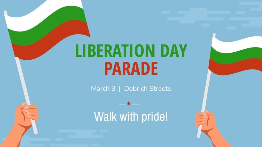 Bulgaria Liberation Day Invitation Background