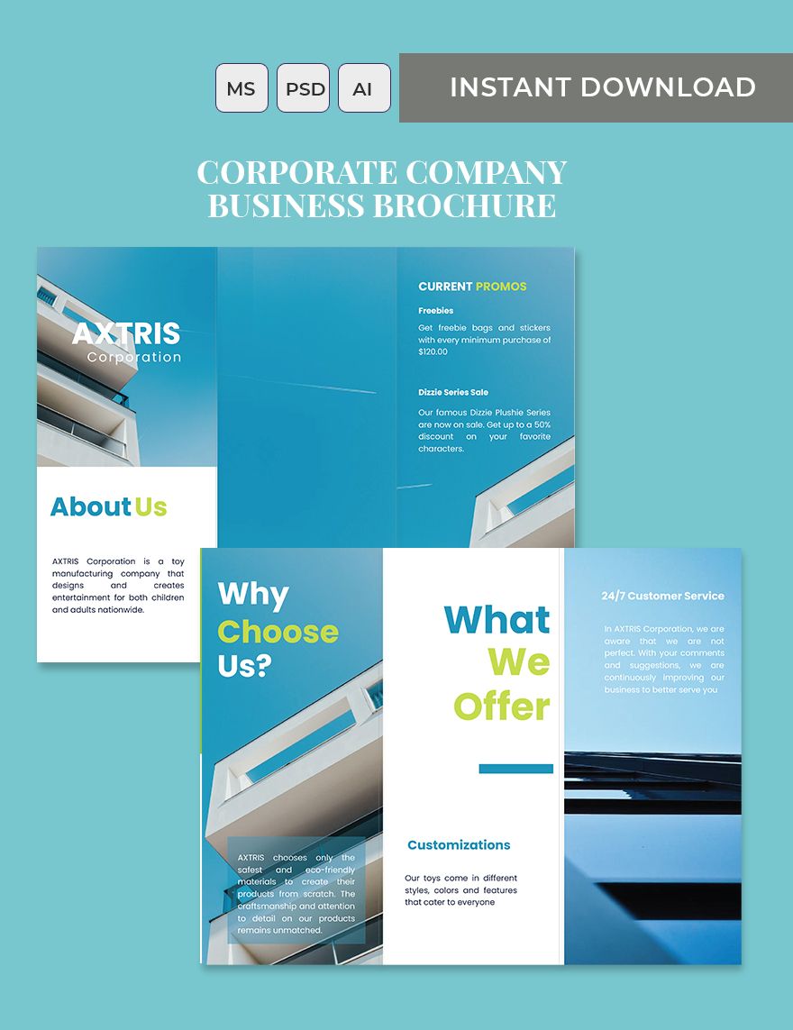 Corporate Company Business Brochure Template