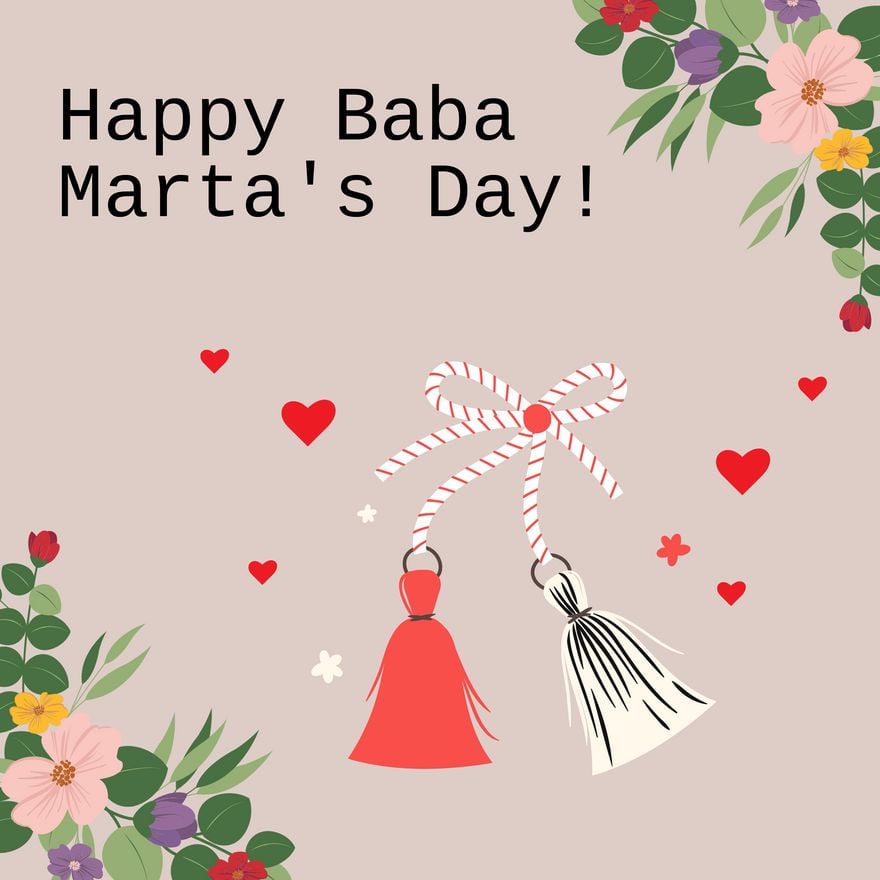 Free Baba Marta Day Vector in Illustrator, PSD, EPS, SVG, JPG, PNG