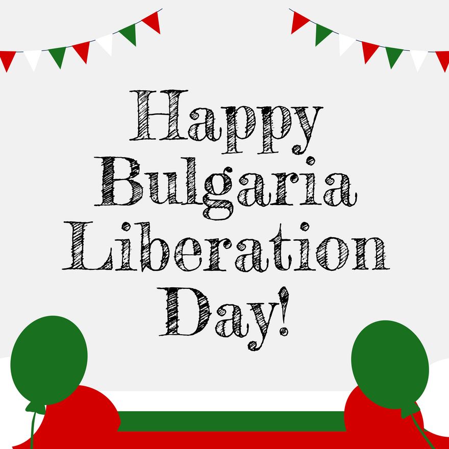 Free Happy Bulgaria Liberation Day Vector