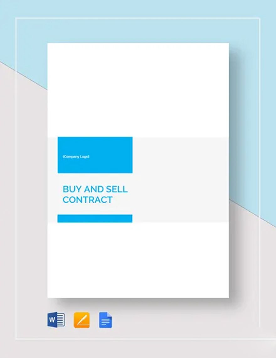 Buy and Sell Contract Template
